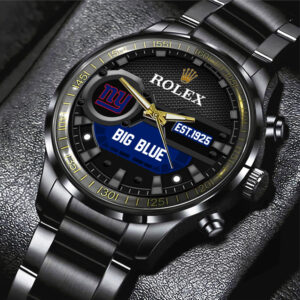 New York Giants x Rolex Black Stainless Steel Watch - MAITM13218