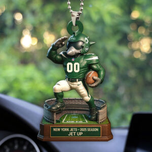 New York Jets 2025 Season Custom shape 2-sided Acrylic Car Ornament - HOATT13681