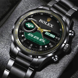 New York Jets x Rolex Black Stainless Steel Watch - MAITM13219