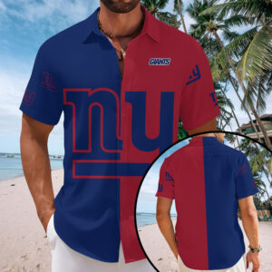 New York Giants Short Sleeve Button-Down Shirt - MAITM13567