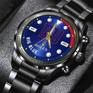New York Giants x Rolex Black Stainless Steel Watch - MAITM13243