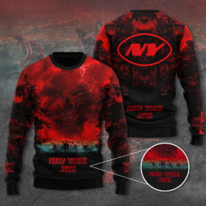 New York Jets x Stranger Things Ugly Sweater - TANTN17523