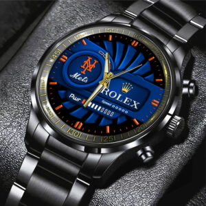 New York Mets Black Stainless Steel Watch - MAITM13441