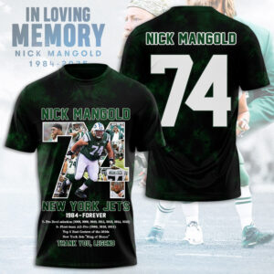 Nick Mangold x New York Jets 3D Apparel - TMTHU1724