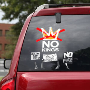 No Kings Protests 3D Car Sticker - GNENEW670