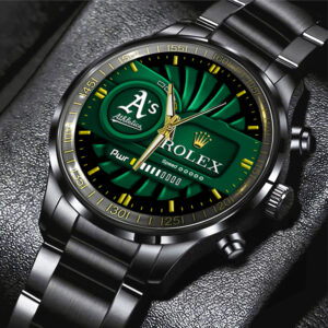 Oakland Athletics Black Stainless Steel Watch - MAITM13442
