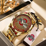 Ohio State Buckeyes Football Alloy Luxury Quartz Watch - TANTN17954