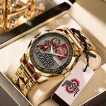 Ohio State Buckeyes Football Alloy Luxury Quartz Watch - TANTN17956