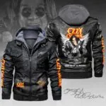 Ozzy Osbourne 2D Leather Hooded Jacket - HOATT14138