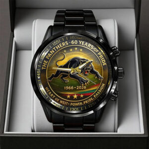 Penrith Panthers 60th Anniversary Black Stainless Steel Watch - TANTN17671
