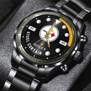 Pittsburgh Steelers x Rolex Black Stainless Steel Watch - MAITM13245
