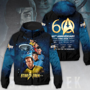 Star Trek: The Original Series 60th Anniversary 3D Windbreaker Jacket - HOATT14205