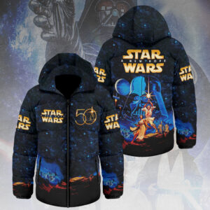 Star Wars 50th Anniversary Thickened Down Hooded Jacket - HOATT14026