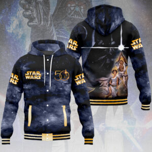 Star Wars 50th Anniversary Hooded Baseball Jacket - HOATT13767