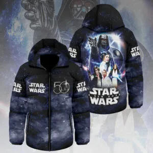 Star Wars 50th Anniversary Thickened Down Hooded Jacket - HOATT13768