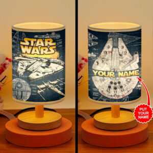 Personalized Star Wars Wooden Base Fabric Lamp - HOATT13916
