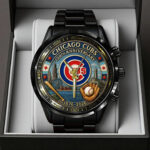 Chicago Cubs 150th Anniversary 2025 Black Stainless Steel Watch - TANTN17070