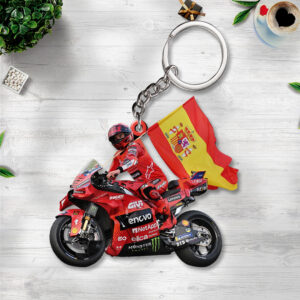 Ducati Lenovo Team x Marc Márquez Custom Shape 2-sided Keychain - TANTN17124