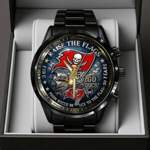 Tampa Bay Buccaneers 50th Anniversary 2025 Black Stainless Steel Watch - TANTN17173