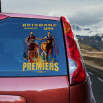 Brisbane Broncos x Brisbane Lions 2025 3D Car Sticker - TANTN17183