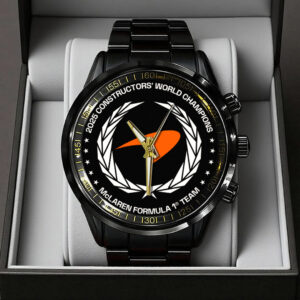 McLaren Formula 1 Team 2025 Constructors' 10 Times Black Stainless Steel Watch - TANTN17189