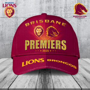 Brisbane Broncos x Brisbane Lions Premiers 2025 Classic Cap - TANTN17233