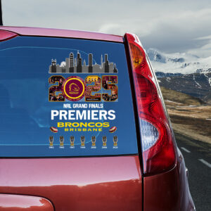 Brisbane Broncos Premiers 2025 3D Car Sticker - TANTN17244