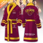 Personalized Brisbane Broncos Premiers 2025 3D Bathrobe - TANTN17259
