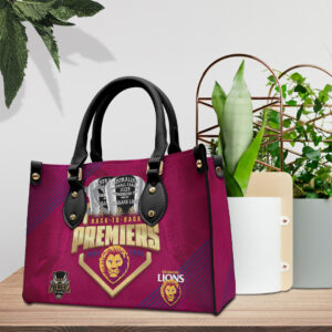 Brisbane Lions Premiers 2025 Leather HandBag - TANTN17286