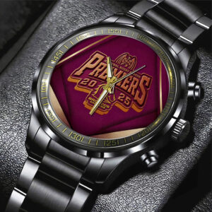 Brisbane Broncos 2025 Premiership Black Stainless Steel Watch – TANTN17398