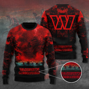 Washington Commanders x Stranger Things Ugly Sweater - TANTN17530
