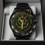 US Navy 250th Anniversary Black Stainless Steel Watch – TANTN17536