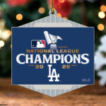 Los Angeles Dodgers  2025 National League Champions Custom Shape 2-sided Acrylic Ornament – TANTN17585