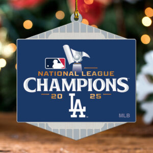 Los Angeles Dodgers  2025 National League Champions Custom Shape 2-sided Acrylic Ornament – TANTN17585