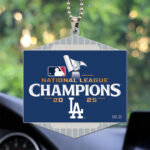 Los Angeles Dodgers  2025 National League Champions Custom shape 2-sided Acrylic Car Ornament - TANTN17586