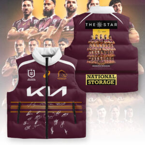 Brisbane Broncos 2025 Premiership 3D Sleeveless Down Jacket - TANTN17700