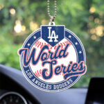 Los Angeles Dodgers 2025 World Series Custom shape 2-sided Acrylic Car Ornament - TANTN17799