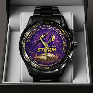 Melbourne Storm 27th Anniversary 2025 Black Stainless Steel Watch - TANTN17806