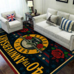 Guns N’ Roses 40th Anniversary Rectangular Rug – TANTN17867