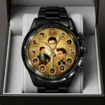 Elvis Presley Black Stainless Steel Watch - TANTN17870