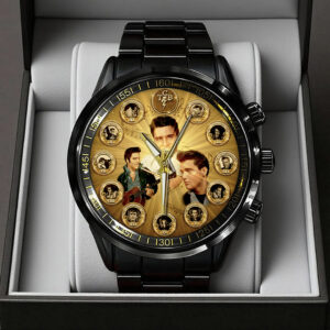 Elvis Presley Black Stainless Steel Watch - TANTN17870