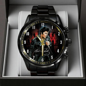 Elvis Presley Black Stainless Steel Watch - TANTN17872