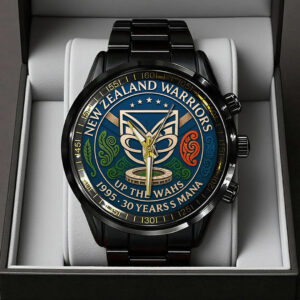 New Zealand Warriors 30th Anniversary Black Stainless Steel Watch - TANTN17876