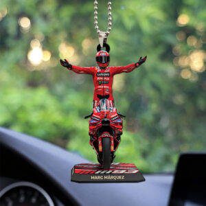 Ducati Lenovo Team x Marc Márquez Custom Shape 2-sided Acrylic Car Ornament – TANTN17882