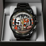 Cincinnati Bengals 57th Anniversary 2025 Black Stainless Steel Watch - TANTN18023