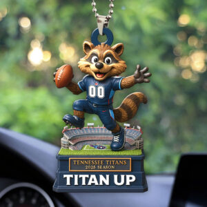 Tennessee Titans 2025 Season Custom shape 2-sided Acrylic Car Ornament - HOATT13687