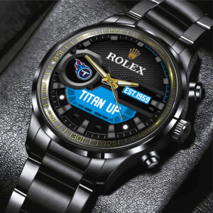 Tennessee Titans x Rolex Black Stainless Steel Watch - MAITM13223