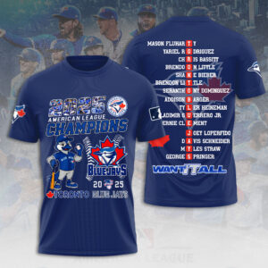 Toronto Blue Jays 2025 American League Champions 3D Apparel - HOATT14185