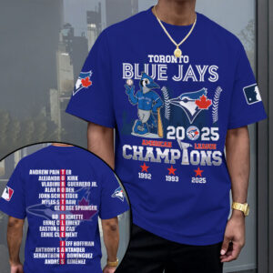 Toronto Blue Jays 2025 American League Champions 3D Apparel - MAITM13537