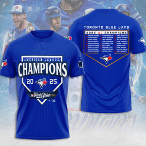 Toronto Blue Jays 2025 American League Champions 3D Apparel - MAITM13600